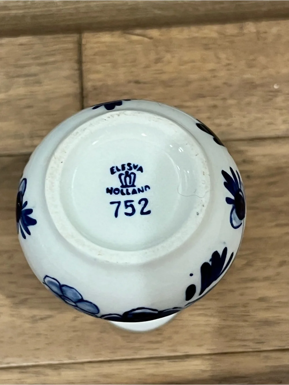 Delft Blue and White Floral Bud Vase